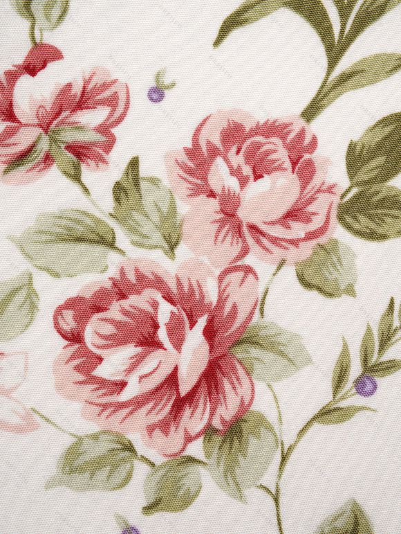 T-shirt Asymétrique Long Fleuri Imprimé à Volants avec Nœud Papillon et Pantalon Capri - Rose clair S | US 4