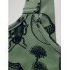 Robe Mouchoir Gothique Panneau en Dentelle à Lacets avec Frange - Vert profond S | US 4