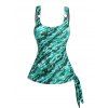 Maillot de Bain Bikini Triangle Teinté à Bretelle Nouée - Vert S | US 4