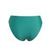 Maillot de Bain Bikini Triangle Teinté à Bretelle Nouée - Vert S | US 4