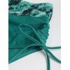 Maillot de Bain Bikini Croisé Au Dos à Bretelle Nouée à Taille Haute à Col Halter - Vert S | US 4