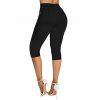 Legging Capri Moulant Décontracté Papillon Imprimé à Taille Elastique - Noir XL | US 12