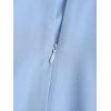 Robe Patineuse à Bretelle Croisée à Col V Haut Bas sans Manches - Bleu Ciel XL | US 12