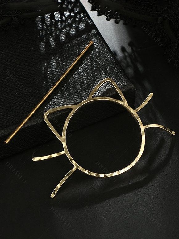 Pinces à Cheveux Tendance pour Visage de Chat - d'or 