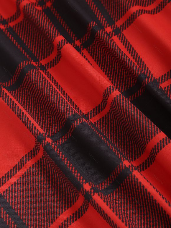 Robe D'été à Carreaux Imprimé à Bretelles Spaghetti à Lacets sans Manches - Noir M | US 6