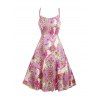 Robe Embellie de Zip Au Dos à Bretelle Fine Ajustable à Taille Haute sans Manches - Rose clair L | US 8-10