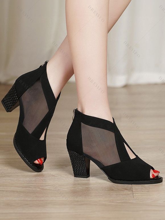 New Versatile And Height-Increasing High Heels Thick-Soled Sandals - Noir EU 43