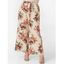 Pantalon large à taille élastique et imprimé floral grande taille, pantalon long à la mode pour l'été - café lumière 2XL | US 16