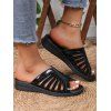 Breathable Women Orthopedic Sandals Open Toe Flat Slippers - Noir EU 39