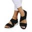 Washable Slingback Orthopedic Slide Sport Sandals Mesh Hollow Out Platform Wedge Sandals - Bleu profond EU 37