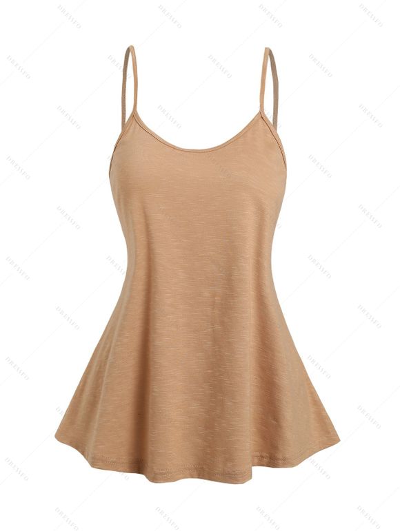 Ensemble Pantalon Capri et Robe Vichy à Bretelles Spaghetti Style Haut-Bas - Vert profond S | US 4