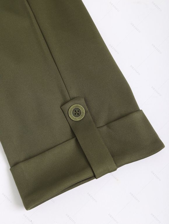 Ensemble Pantalon Capri et Robe Vichy à Bretelles Spaghetti Style Haut-Bas - Vert profond S | US 4