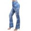 Pantalon en Jean Décontracté Évasé à Braguette à Glissière - Bleu gris XL | US 10