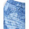 Pantalon en Jean Décontracté Évasé à Braguette à Glissière - Bleu gris XL | US 10