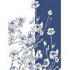 T-shirt Décontracté Esquisse Au Crochet Imprimé Manches Courtes à Col V - Bleu clair L | US 8-10