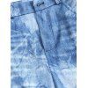 T-shirt Manches 3 / 4 Col en V Floral et Pantalon Denim Evasé - Bleu S | US 4