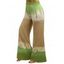 Pantalon Long en Blocs de Couleurs Jambe Large à Taille Haute Elastique - Vert clair M | US 6