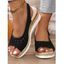 Retro New Design Wedge Heel Peep Toe Hallow Out Outer Sandals - Brun EU 39