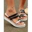 Fashionable Peep Toe Sandals Wedge Heels Thick Outdoor Slipper - Blanc EU 38