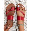 Fashionable Summer Beach Flats Flip Flops Outdoor Slippers - Rouge EU 43