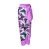 Maillot de Bain 1 Pièce Plongeant à Papillon Coloré avec Jupe Couverture - Violet clair M | US 6