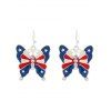 Boucles D'Oreilles Motif de Papillon Drapeau Américain Journée - multicolor 