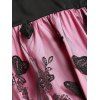 Robe Superposée Papillon Anneau en O en Arrière en Maille Transparente - Rose clair M | US 6