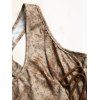 Robe Mouchoir Superposée Métallisée à Lacets - café lumière S | US 4