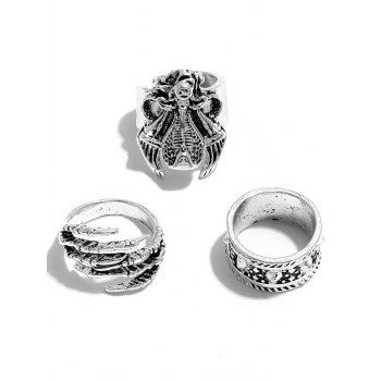 Fashionable Gothic Retro Geometric Personal Rings Set