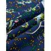 Floral Print Elastic Waist Hemp Tassel Design Slit Dress Summer Beach Boho Skirt - Vert profond M | US 6