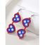 New Fashionable Independence Day American Flag Element Eyewear Earrings - multicolor 