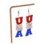 Fashionable Independence Day American Flag Element Letter USA Earrings - multicolor 