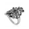 Fashionable Gothic Retro Personal Punk Artificial Crystal Rings - Argent 