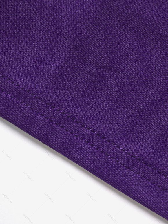 Mini Robe Ligne A Gothique Croisée à Bretelle Bouclée à Taille Haute à Lacets - Concorde XL