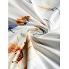 Robe Décontractée Croisée Fleurie Imprimée sans Manches en Métal - Blanc L | US 8-10