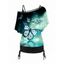 Butterfly Print Oblique Shoulder T-shirt And Cinched V Neck Spaghetti Strap Camisole Two Piece Set - Noir XL | US 10