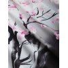 Robe Trapèze Longue Imprimée Florale à Col en Coeur et Ceinture - Blanc S | US 4