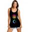 Galaxy Sun Moon Star Print Round Neck Sleeveless Summer Tank Top - Noir XXL | US 14