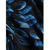 Feather Jacquard Patchwork Ruched Bust Sleeveless Summer Tank Asymmetric Dress - Bleu S | US 4