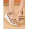 New Simple Wedge Heel Buckles Fashion Casual Sandals - d'or EU 38