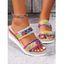 New Summer Beach Sandals Open Toe Wedge Thick Slippers - Beige EU 43