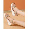 New Simple Wedge Heel Buckles Fashion Casual Sandals - d'or EU 35