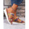 New Summer Beach Sandals Open Toe Wedge Thick Slippers - multicolor A EU 38