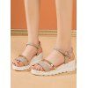 New Simple Wedge Heel Buckles Fashion Casual Sandals - d'or EU 42