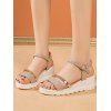 New Simple Wedge Heel Buckles Fashion Casual Sandals - d'or EU 38