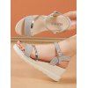New Simple Wedge Heel Buckles Fashion Casual Sandals - Argent EU 41