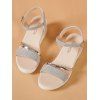 New Simple Wedge Heel Buckles Fashion Casual Sandals - Argent EU 36