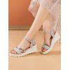 New Simple Wedge Heel Buckles Fashion Casual Sandals - Argent EU 35