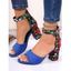 New Floral Print Buckle High-Heeled Summer Sandals - Vert profond EU 43