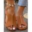 Solid Color Cutout Design Slip On Elastic Flat Sandals - Noir EU 37